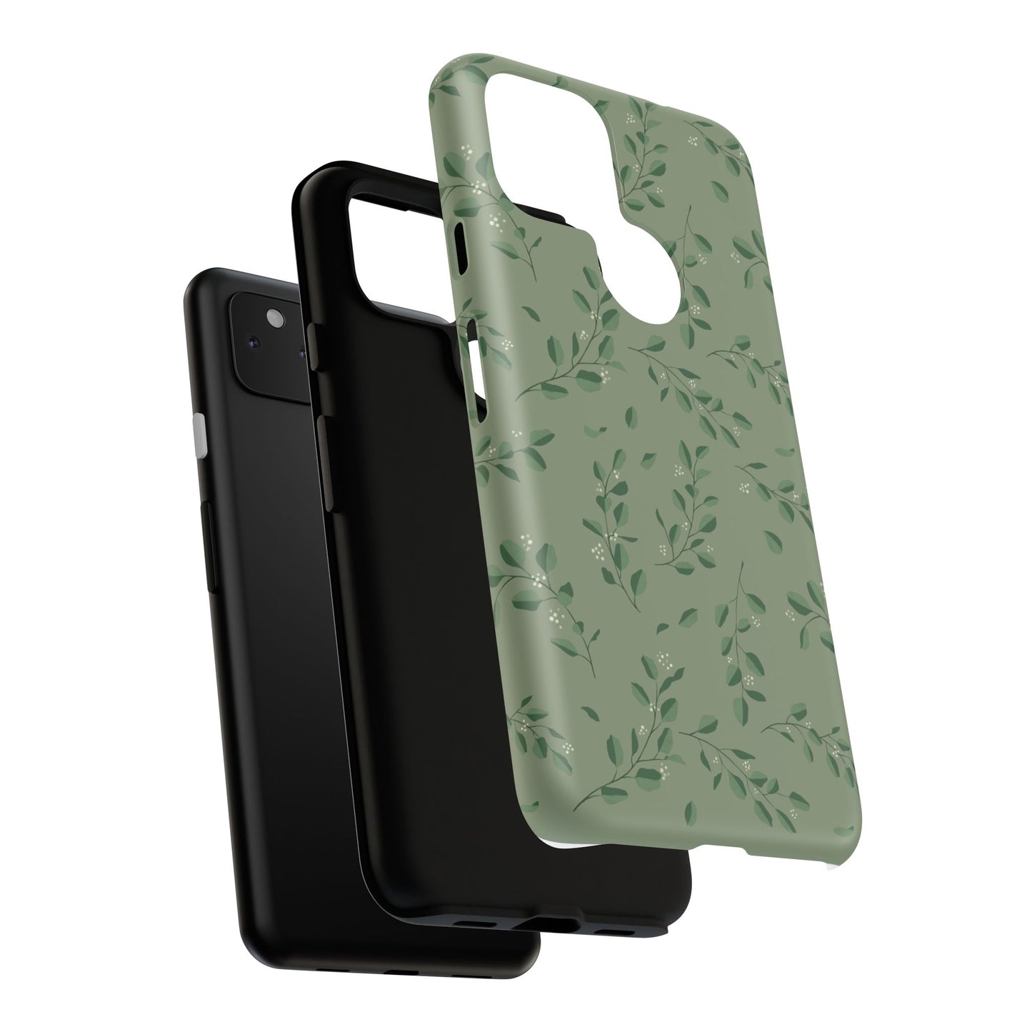 Floral Phone Case — Olive Green Botanical iPhone Cover