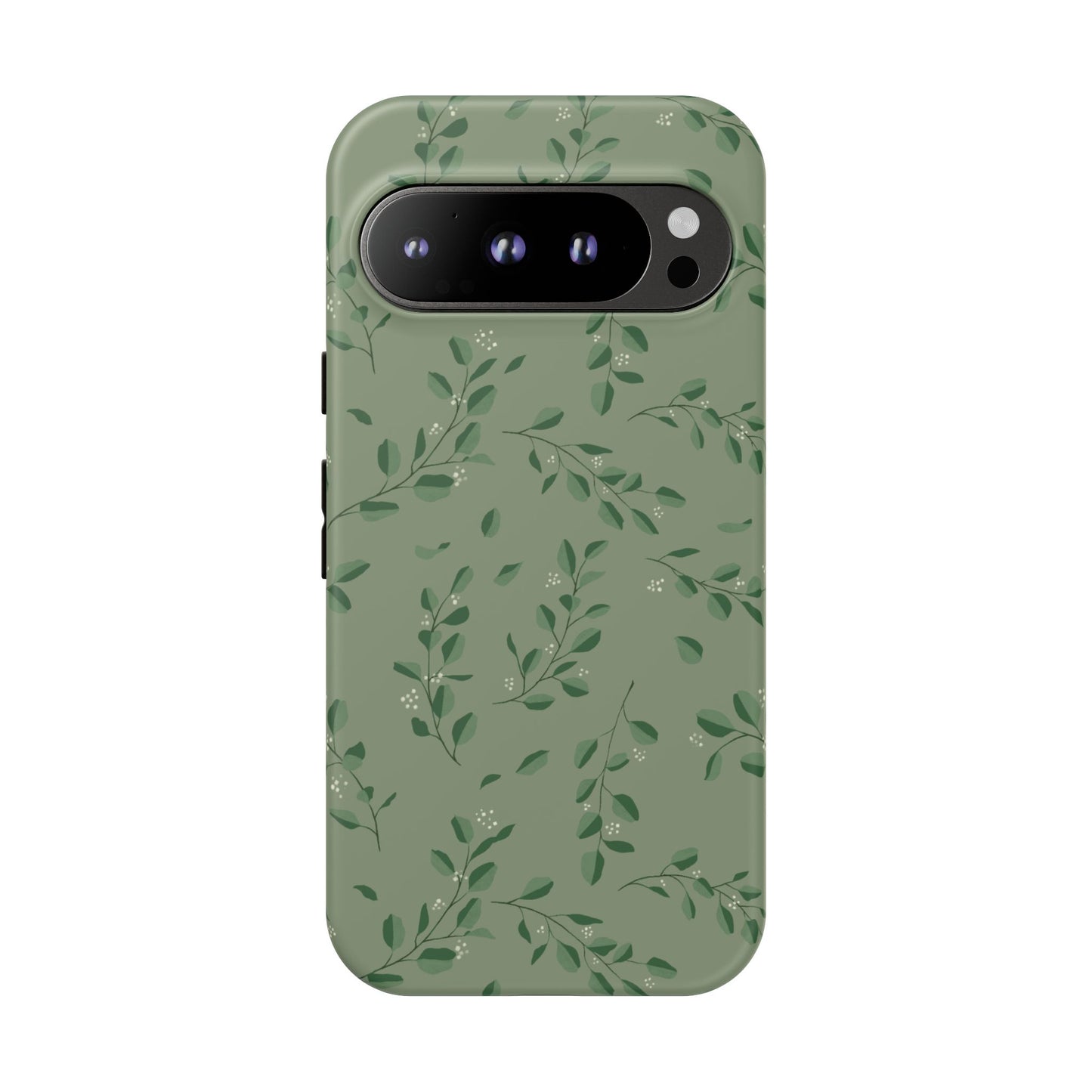 Floral Phone Case — Olive Green Botanical iPhone Cover
