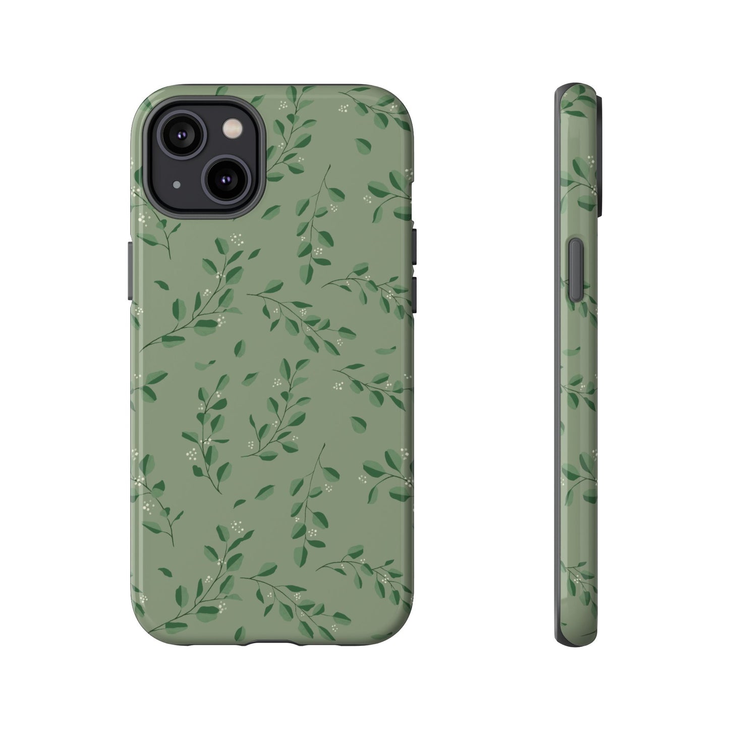Floral Phone Case — Olive Green Botanical iPhone Cover
