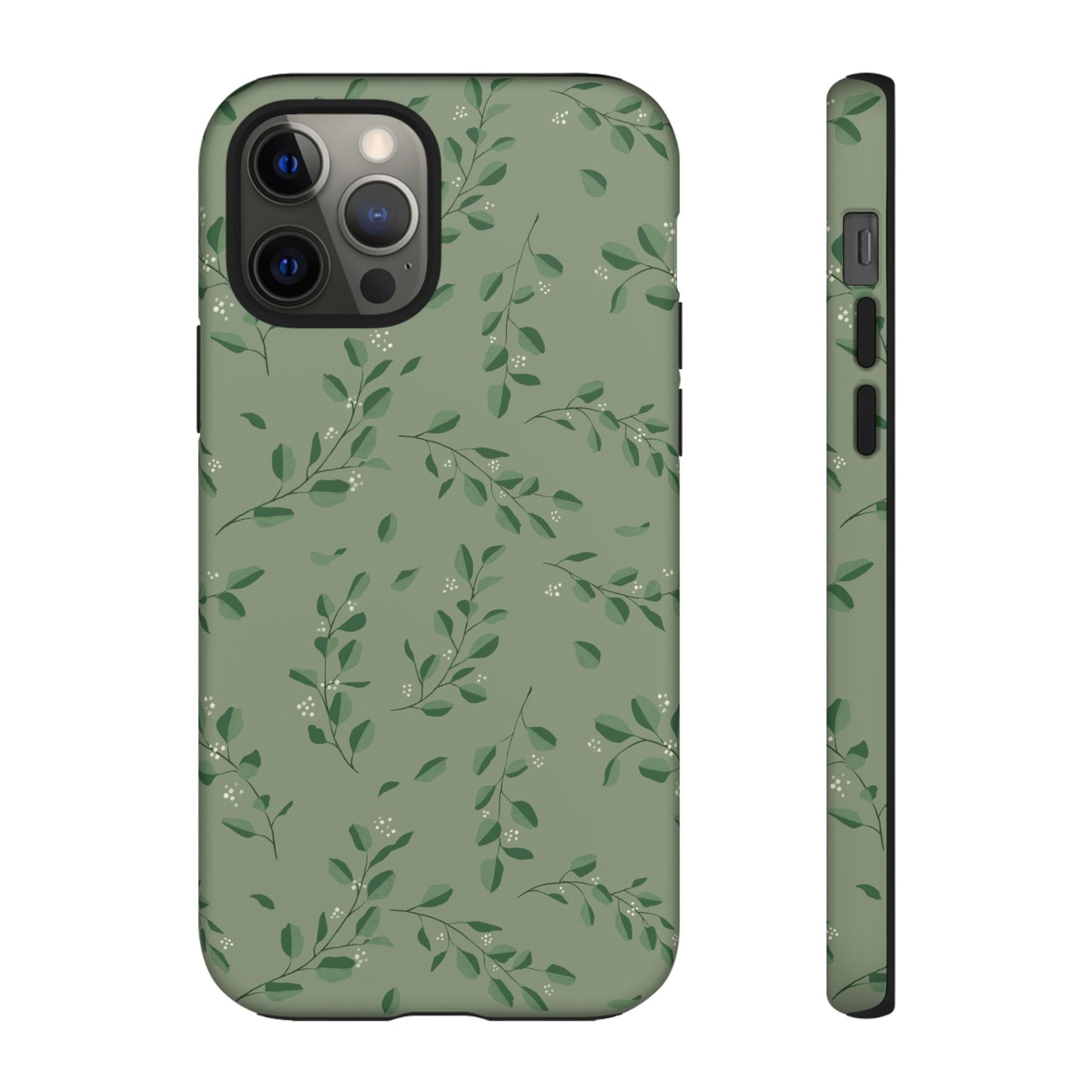 Floral Phone Case — Olive Green Botanical iPhone Cover