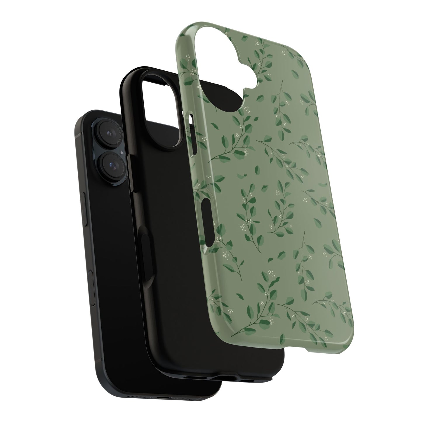 Floral Phone Case — Olive Green Botanical iPhone Cover