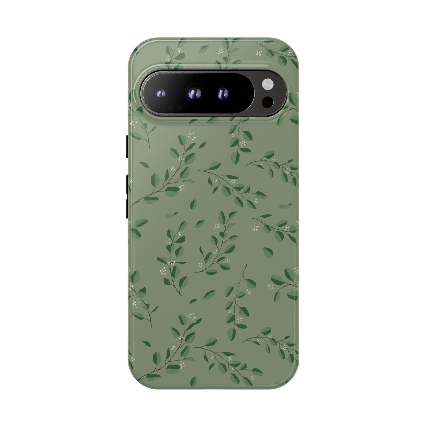 Floral Phone Case — Olive Green Botanical iPhone Cover