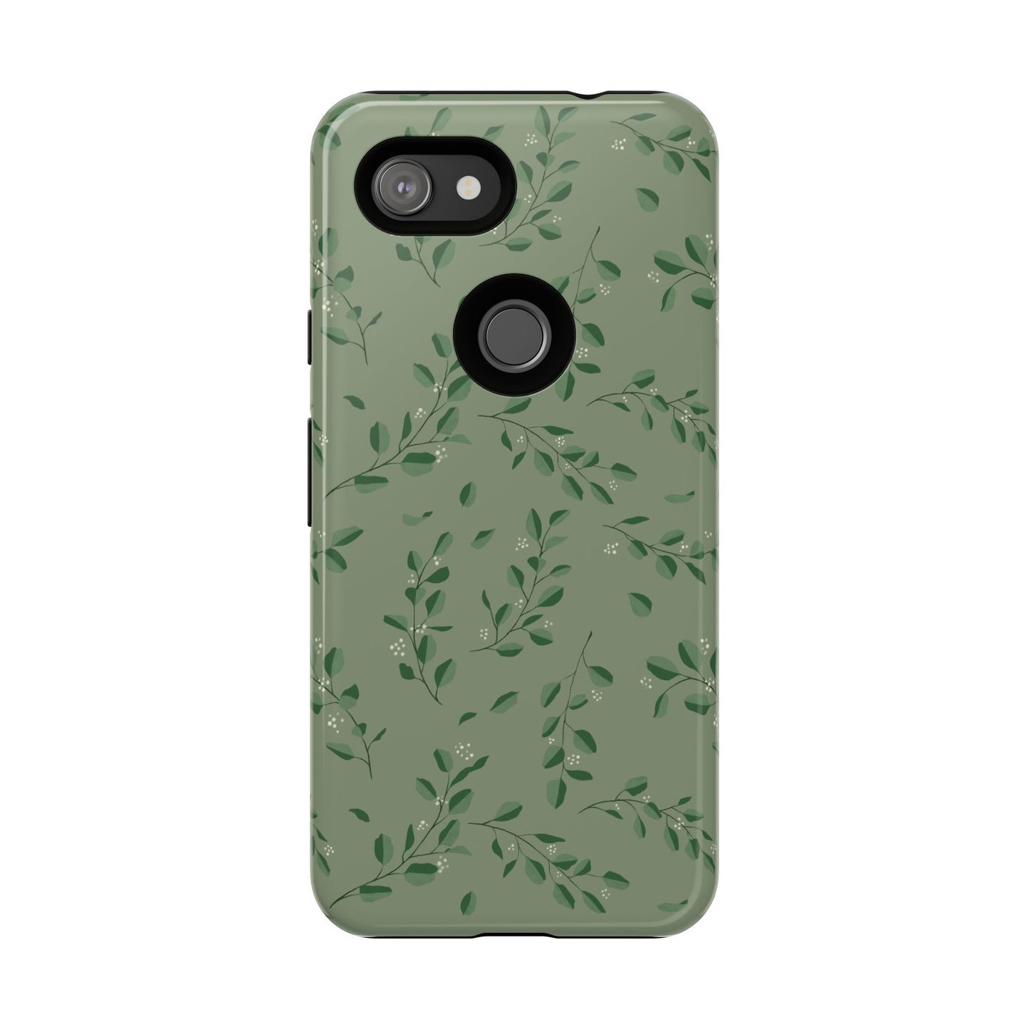 Floral Phone Case — Olive Green Botanical iPhone Cover