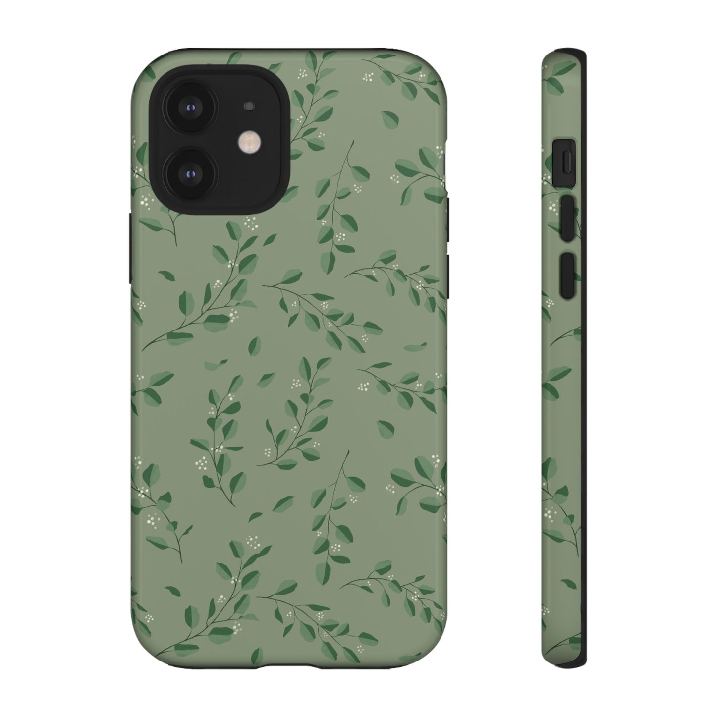 Floral Phone Case — Olive Green Botanical iPhone Cover
