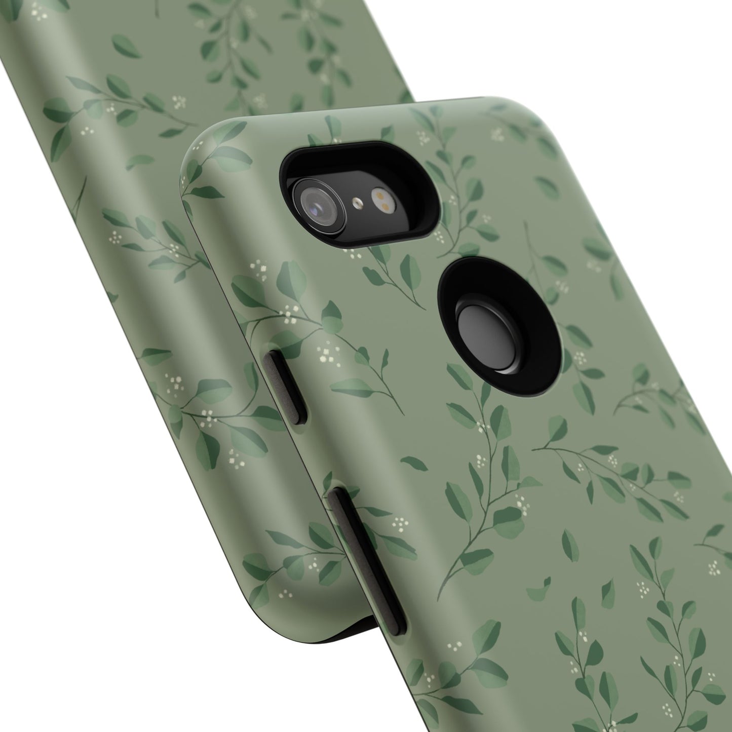 Floral Phone Case — Olive Green Botanical iPhone Cover