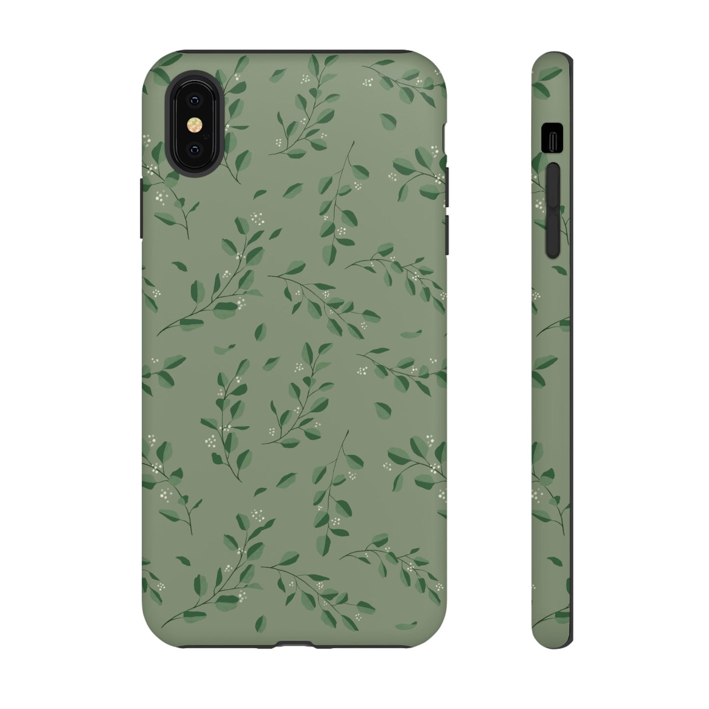 Floral Phone Case — Olive Green Botanical iPhone Cover