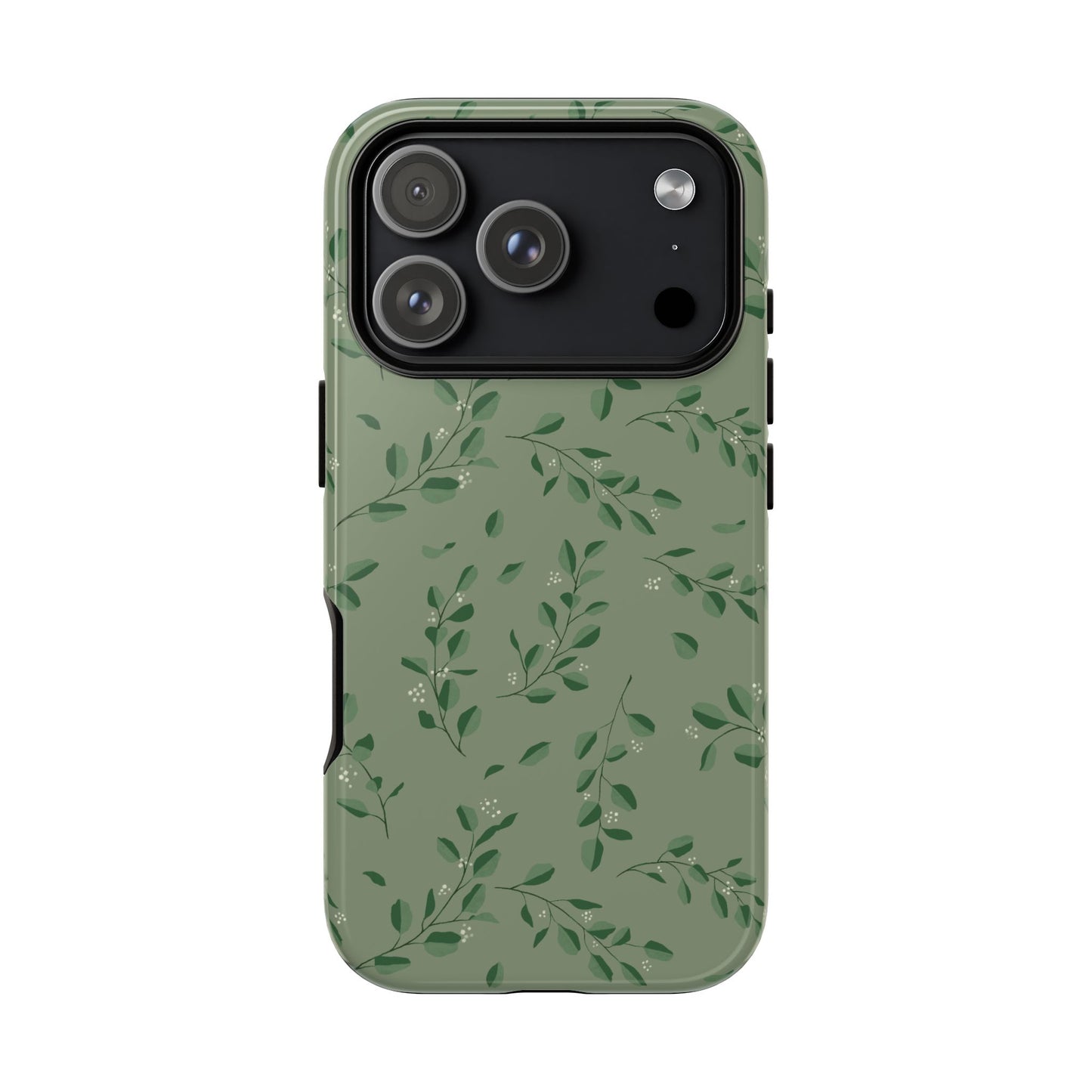 Floral Phone Case — Olive Green Botanical iPhone Cover