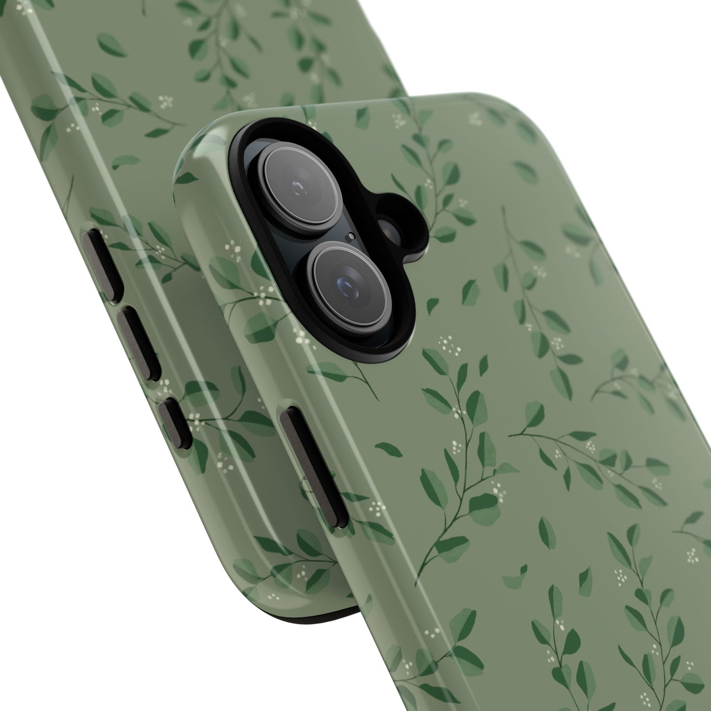 Floral Phone Case — Olive Green Botanical iPhone Cover