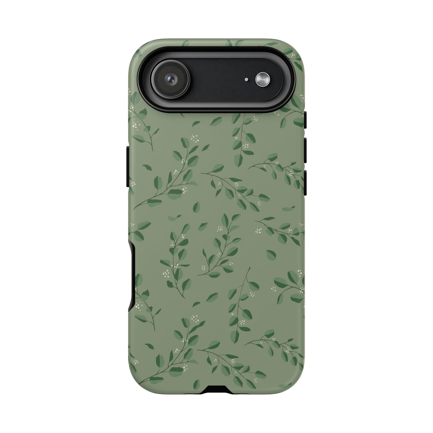 Floral Phone Case — Olive Green Botanical iPhone Cover
