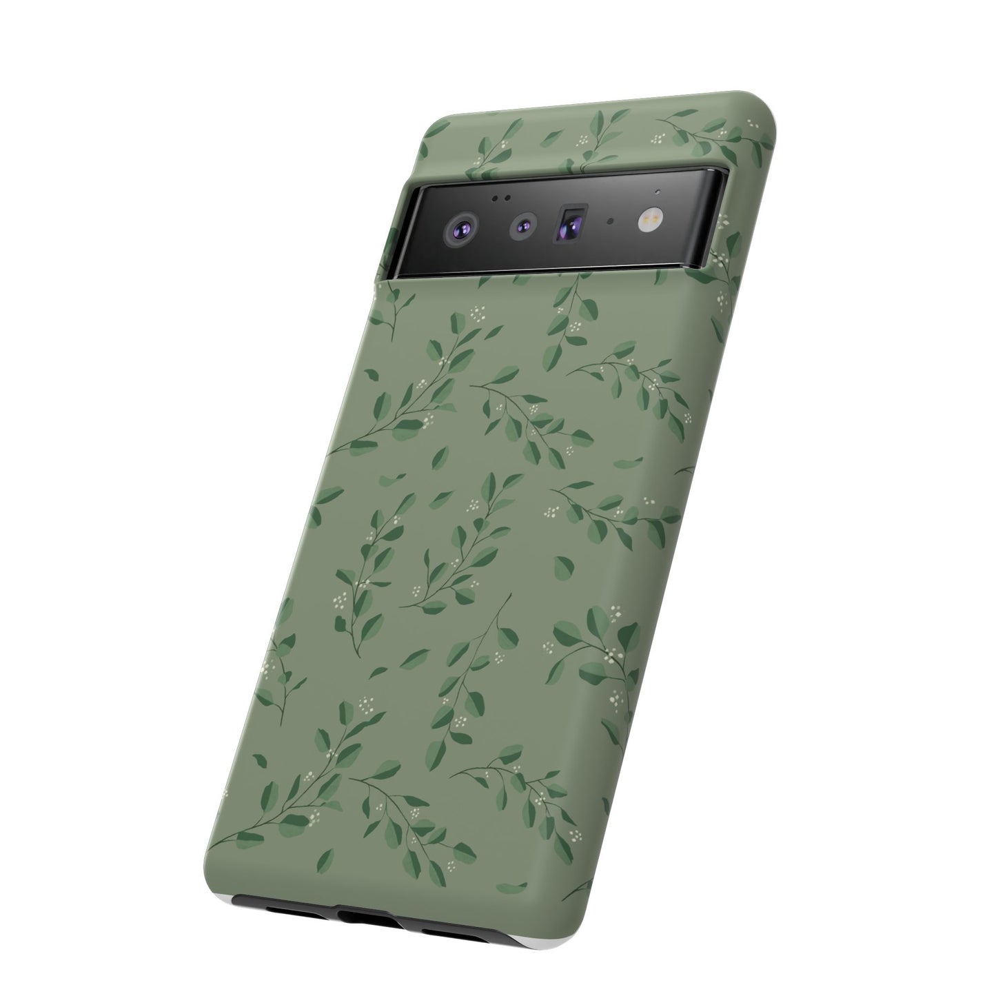 Floral Phone Case — Olive Green Botanical iPhone Cover