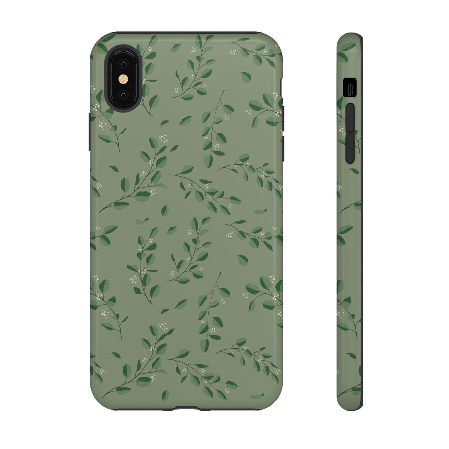 Floral Phone Case — Olive Green Botanical iPhone Cover