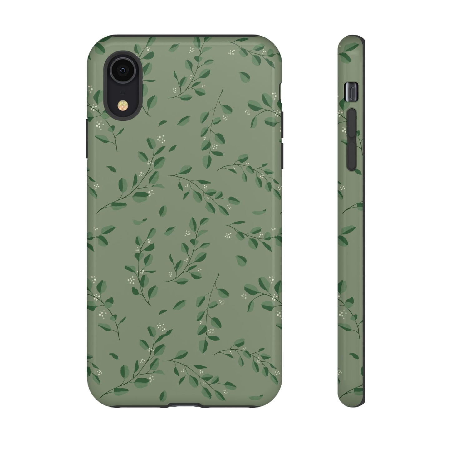 Floral Phone Case — Olive Green Botanical iPhone Cover