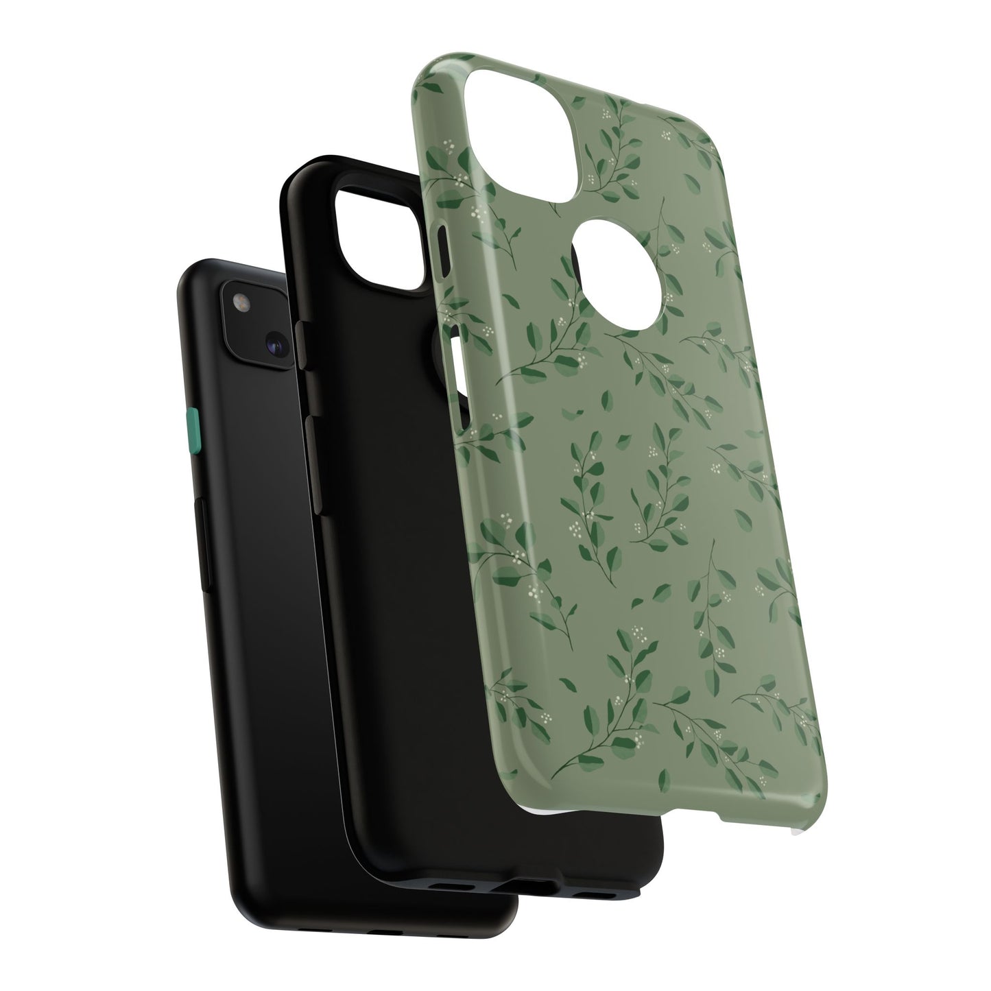 Floral Phone Case — Olive Green Botanical iPhone Cover