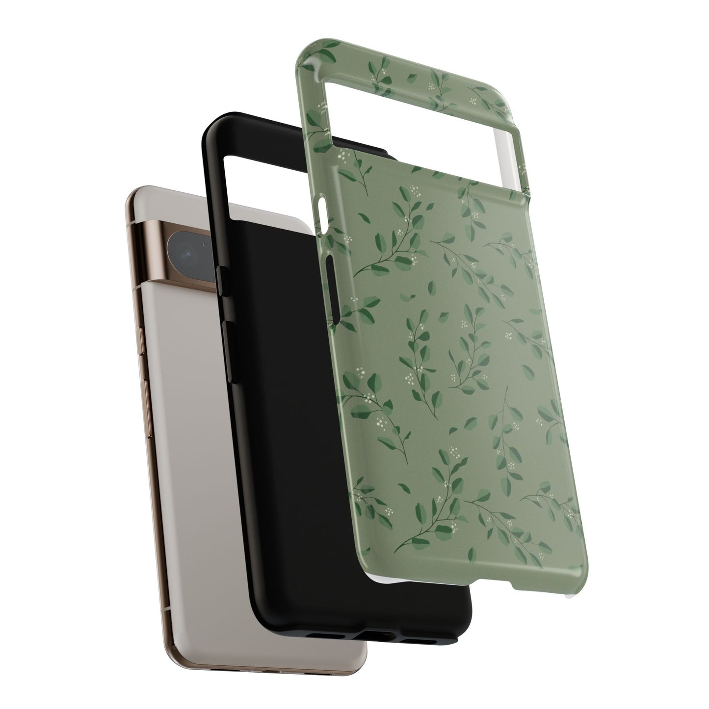 Floral Phone Case — Olive Green Botanical iPhone Cover