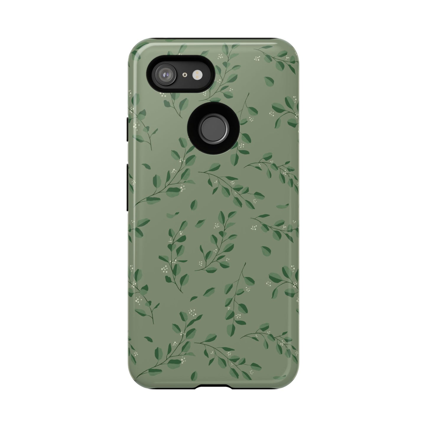 Floral Phone Case — Olive Green Botanical iPhone Cover