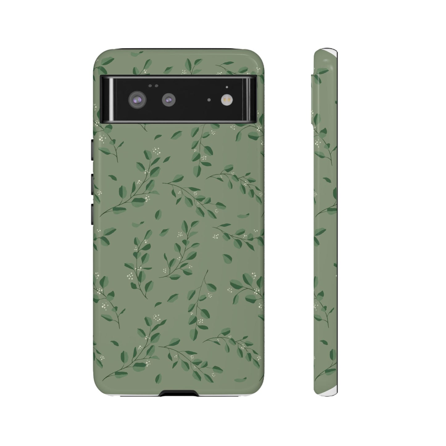 Floral Phone Case — Olive Green Botanical iPhone Cover