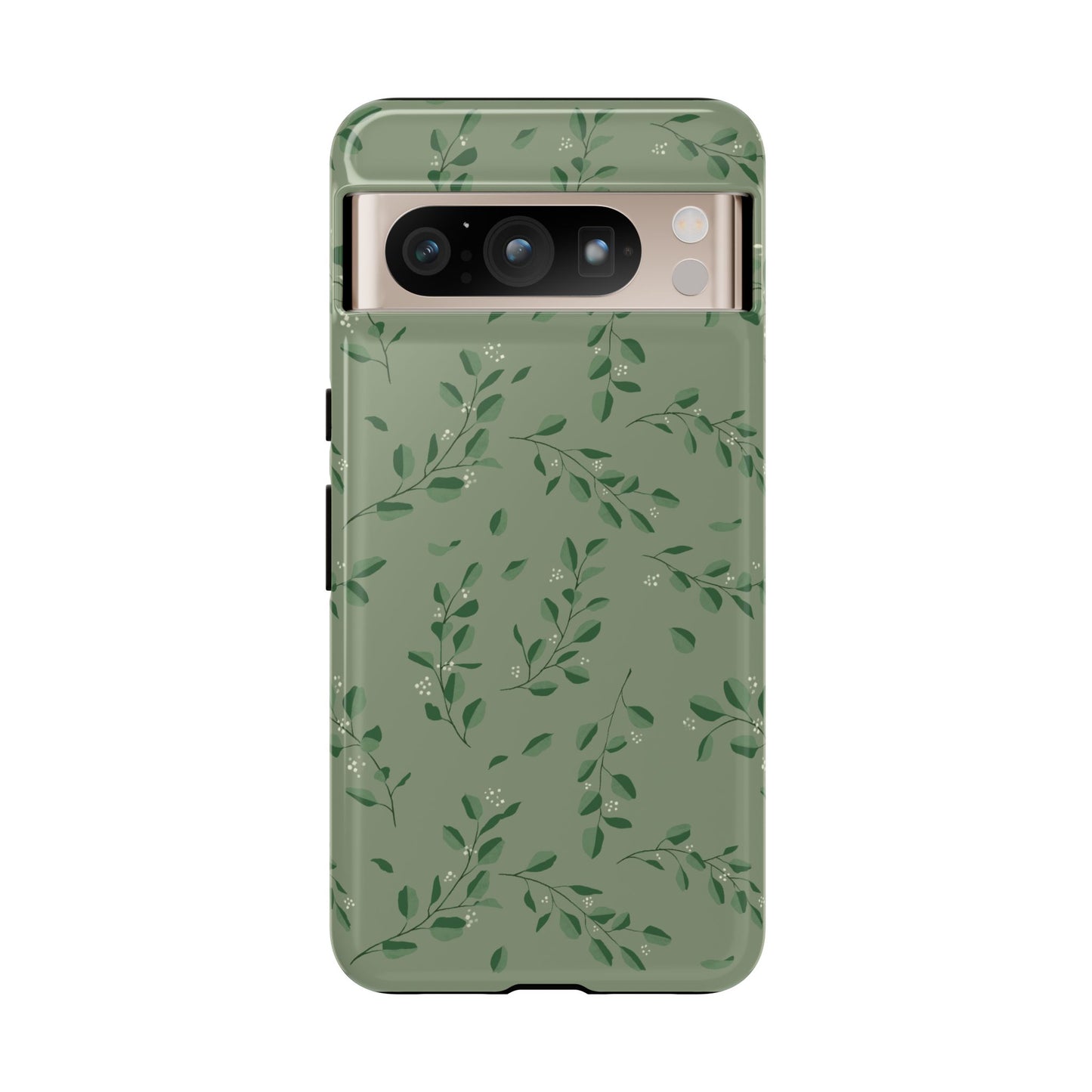 Floral Phone Case — Olive Green Botanical iPhone Cover