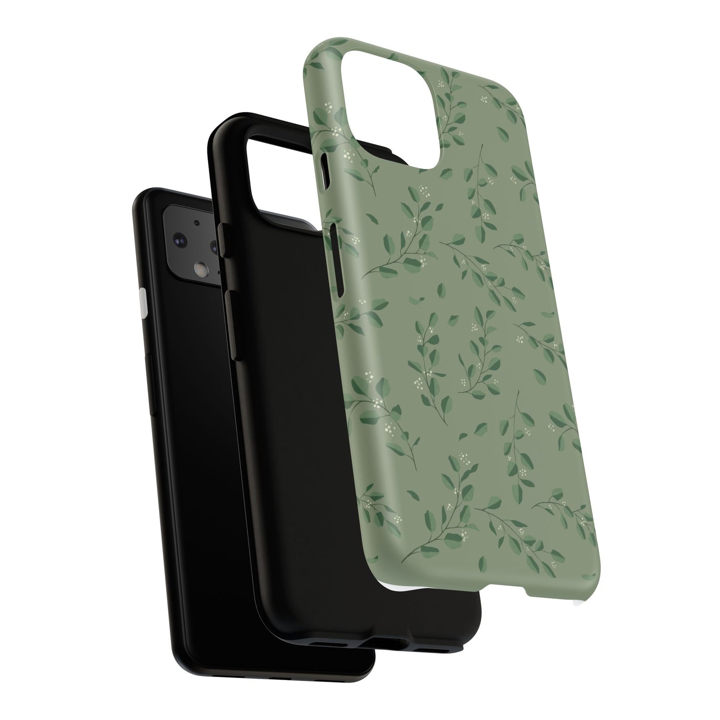 Floral Phone Case — Olive Green Botanical iPhone Cover