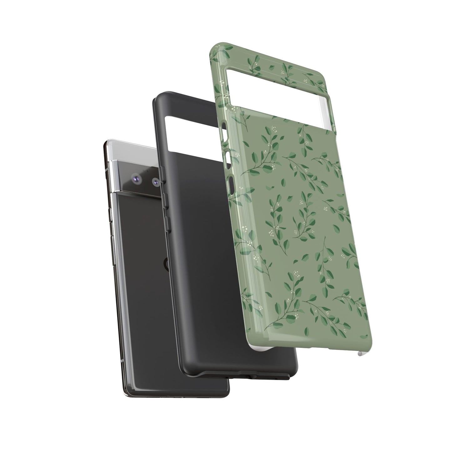 Floral Phone Case — Olive Green Botanical iPhone Cover