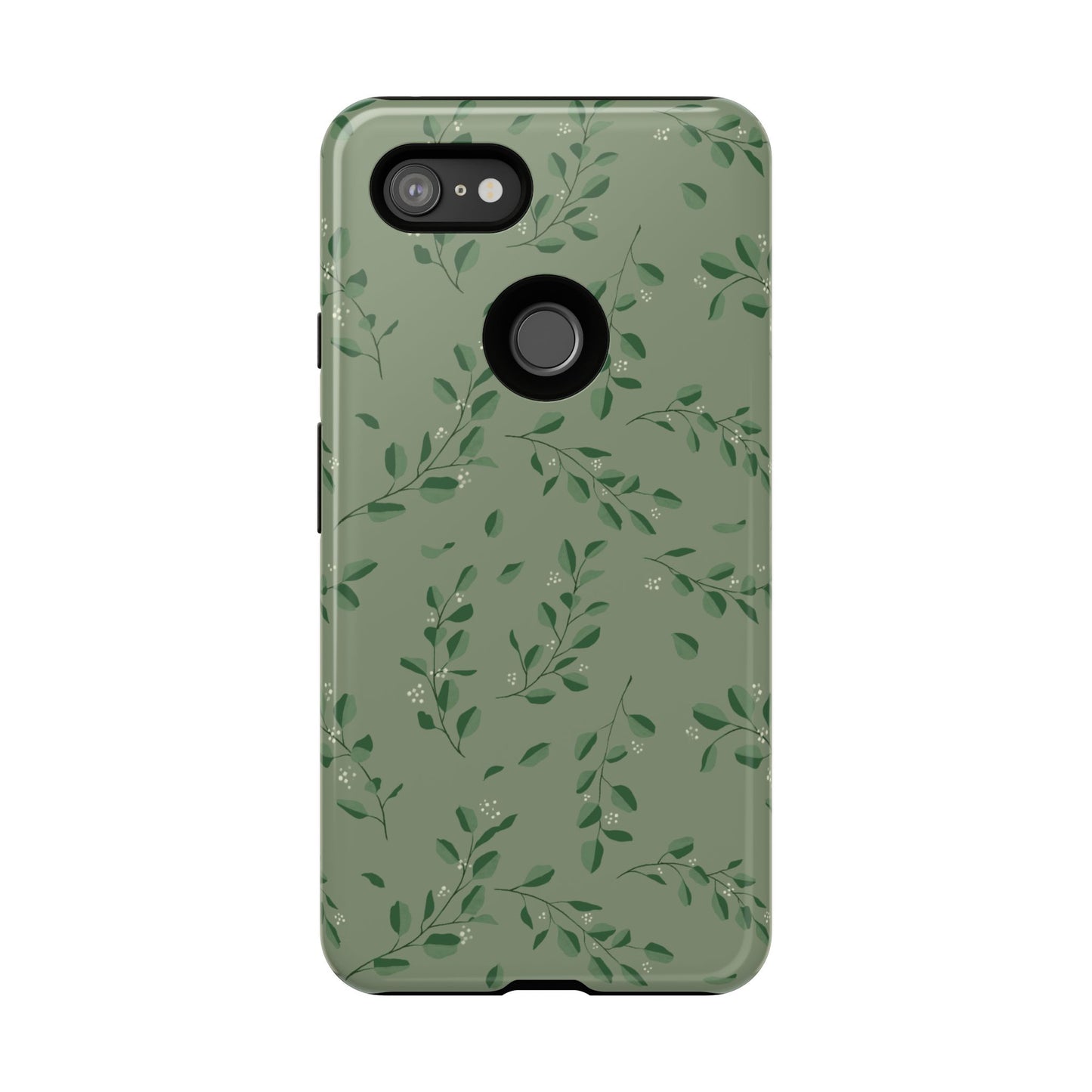 Floral Phone Case — Olive Green Botanical iPhone Cover