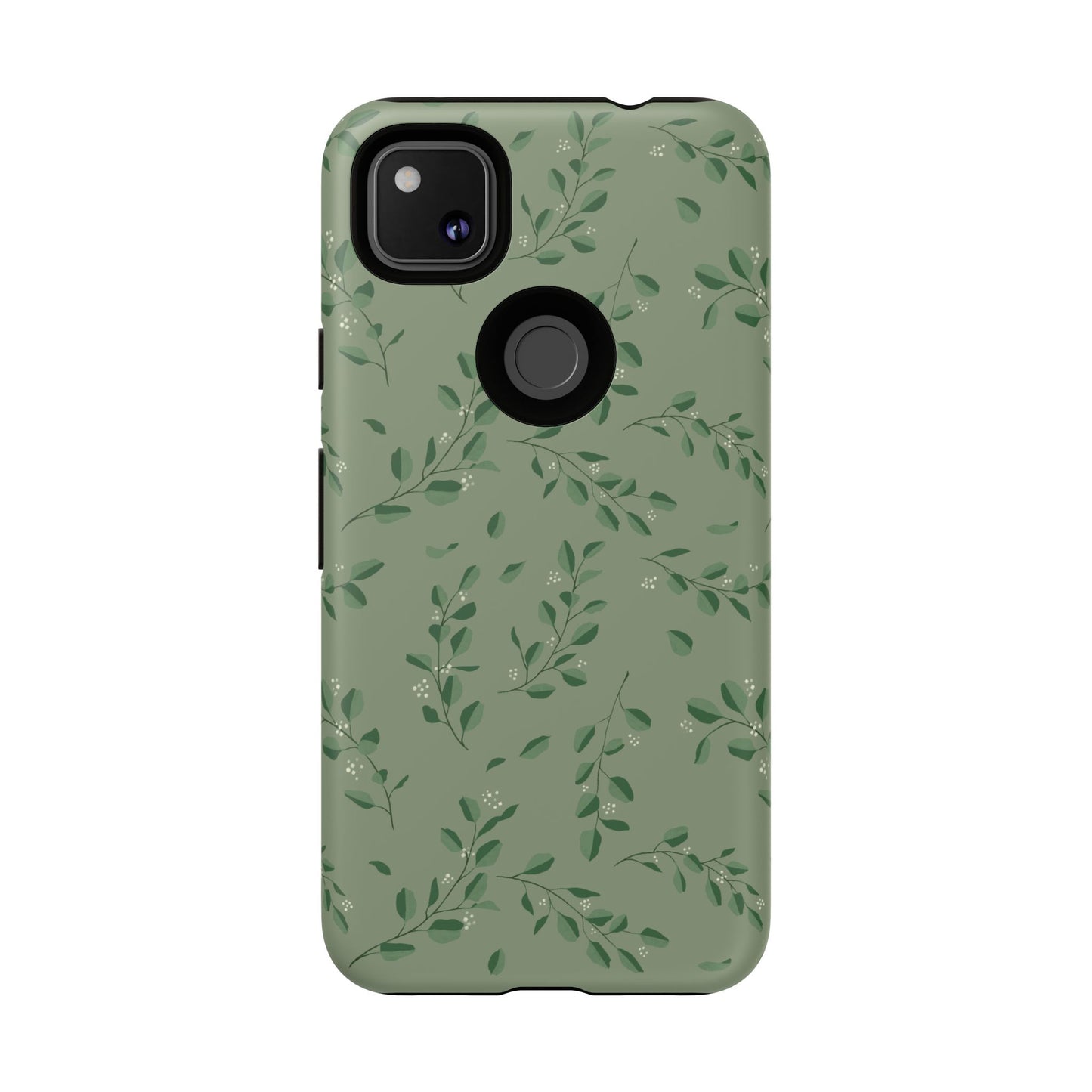 Floral Phone Case — Olive Green Botanical iPhone Cover