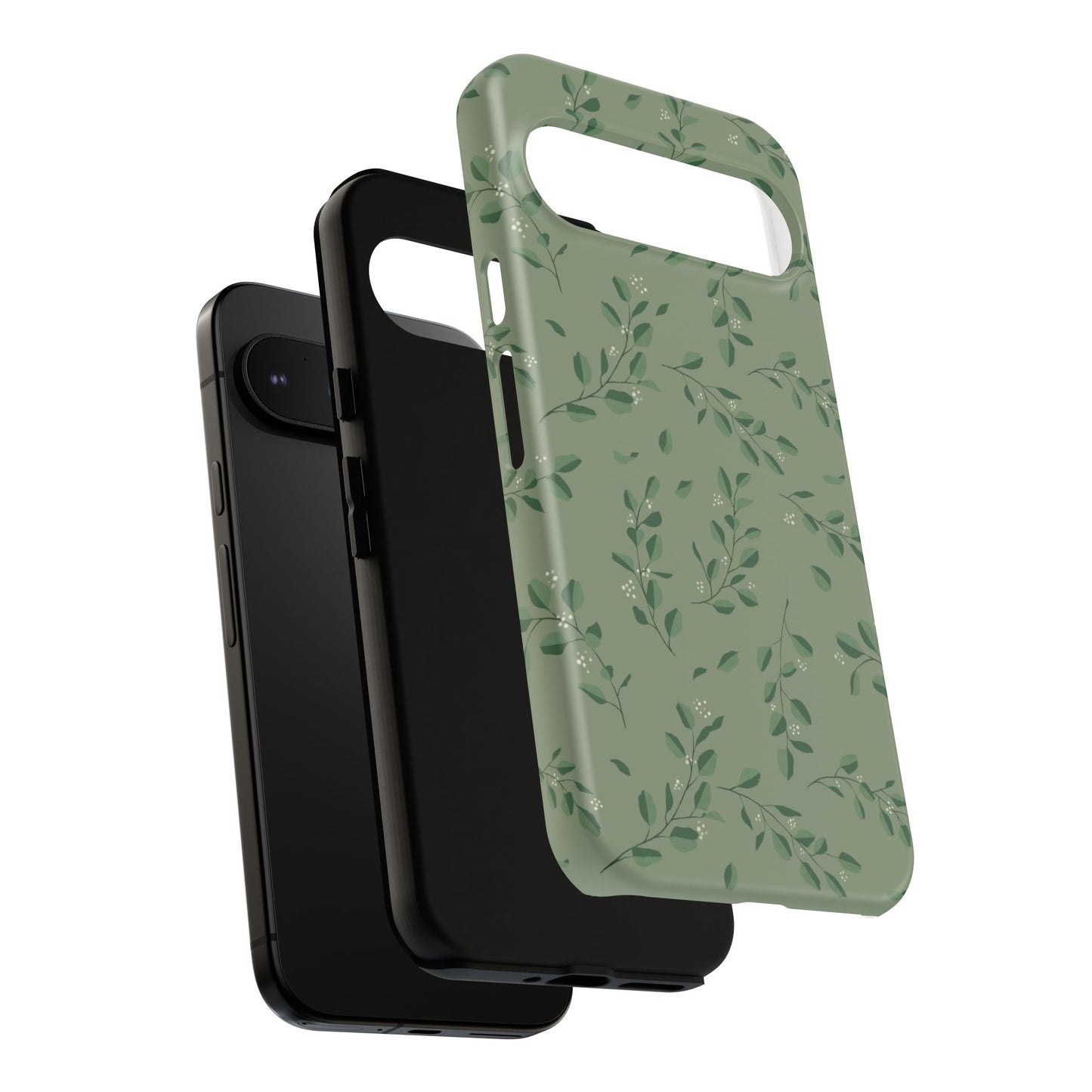 Floral Phone Case — Olive Green Botanical iPhone Cover