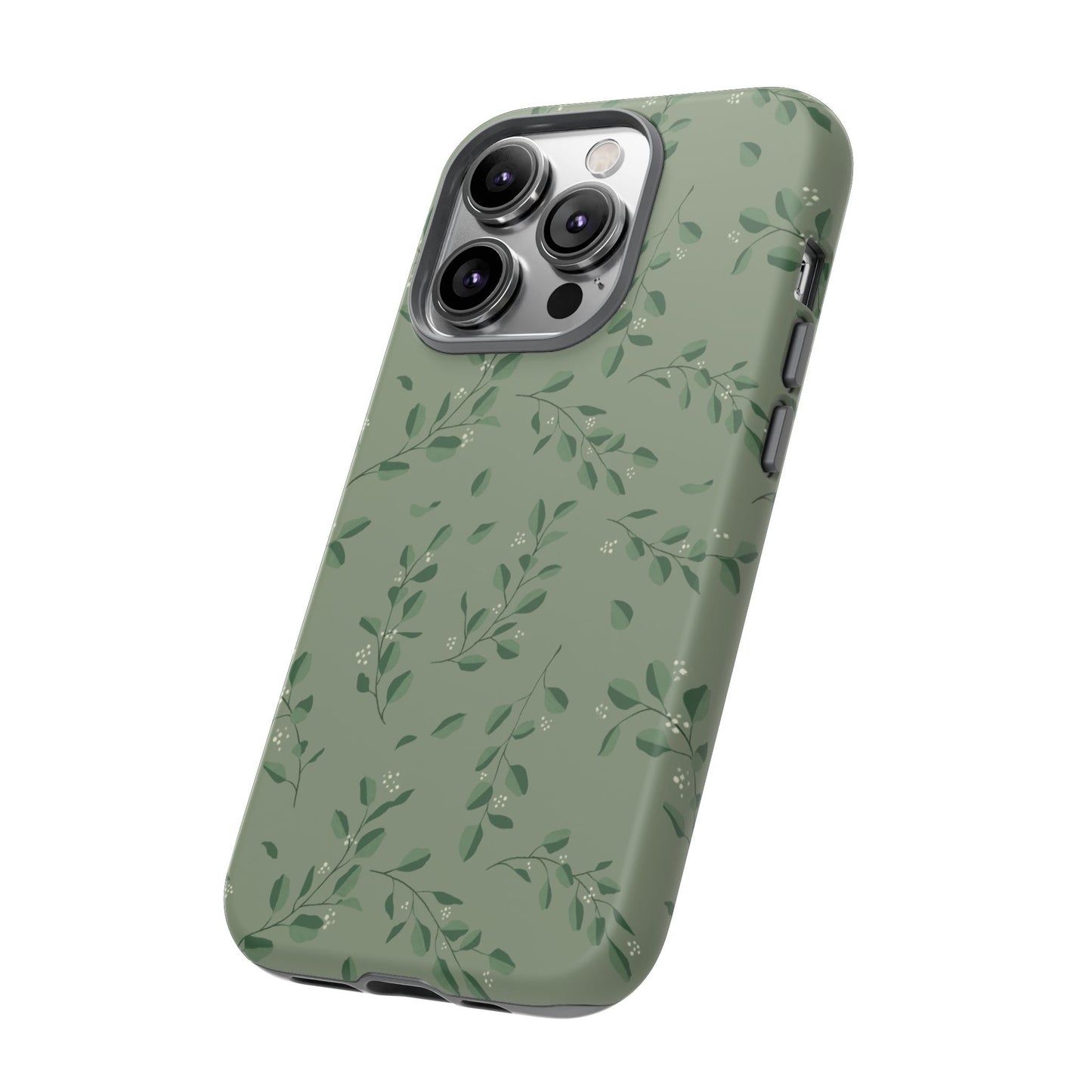 Floral Phone Case — Olive Green Botanical iPhone Cover