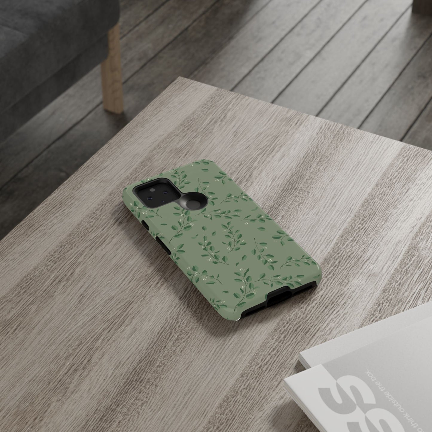 Floral Phone Case — Olive Green Botanical iPhone Cover