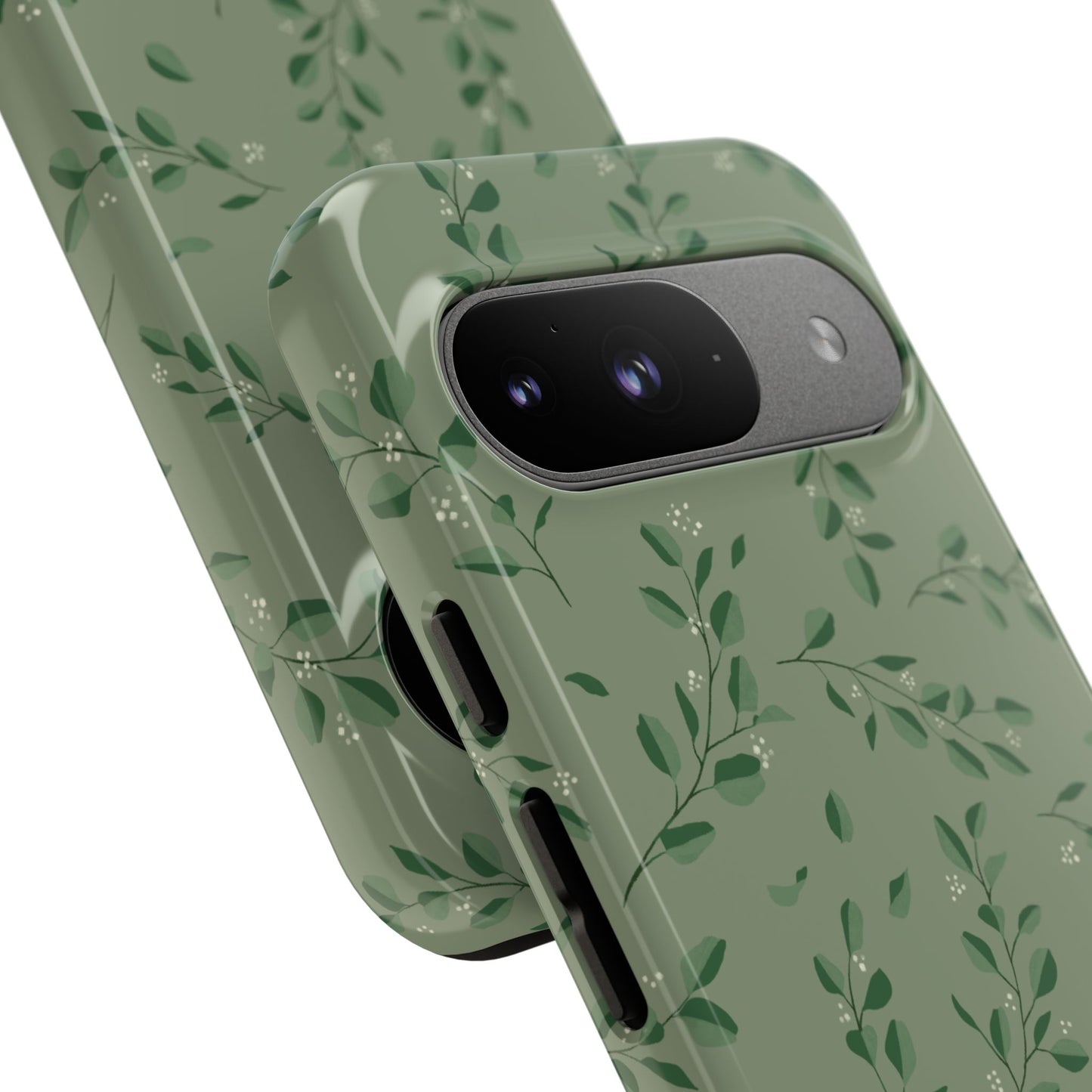 Floral Phone Case — Olive Green Botanical iPhone Cover