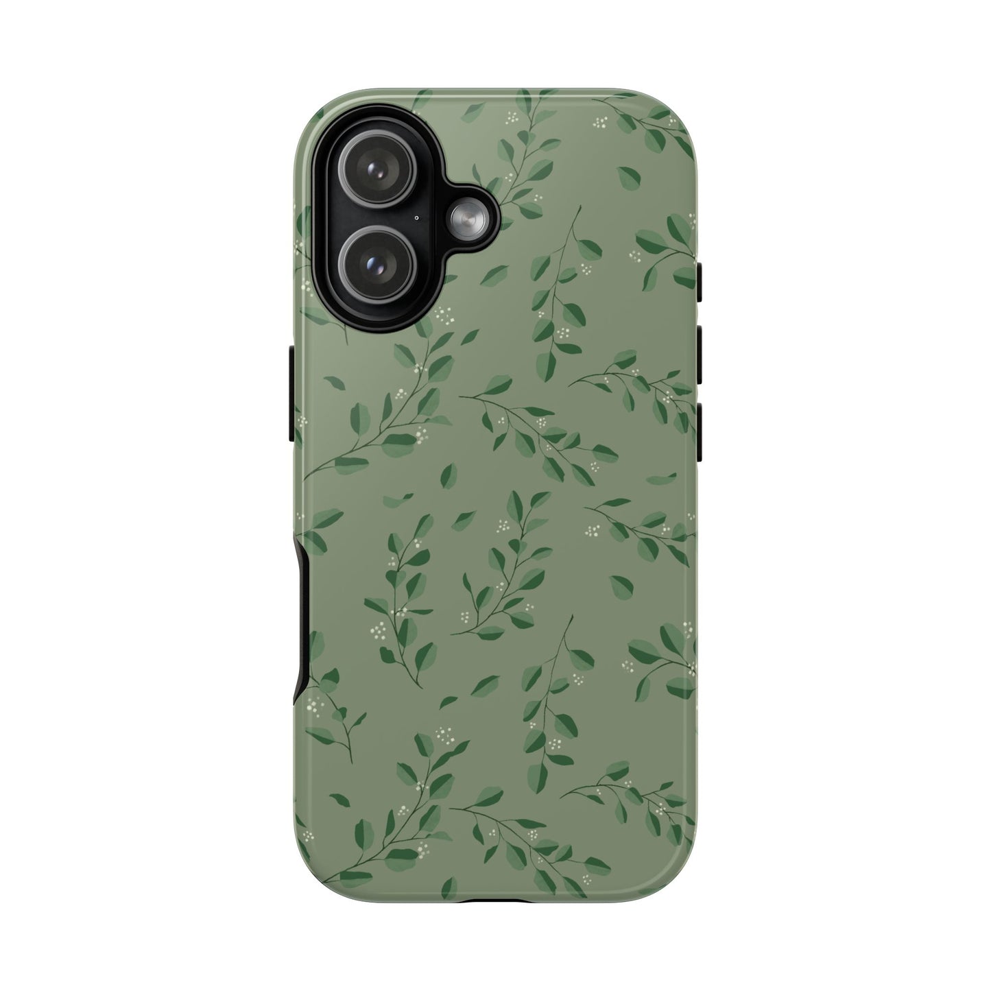 Floral Phone Case — Olive Green Botanical iPhone Cover