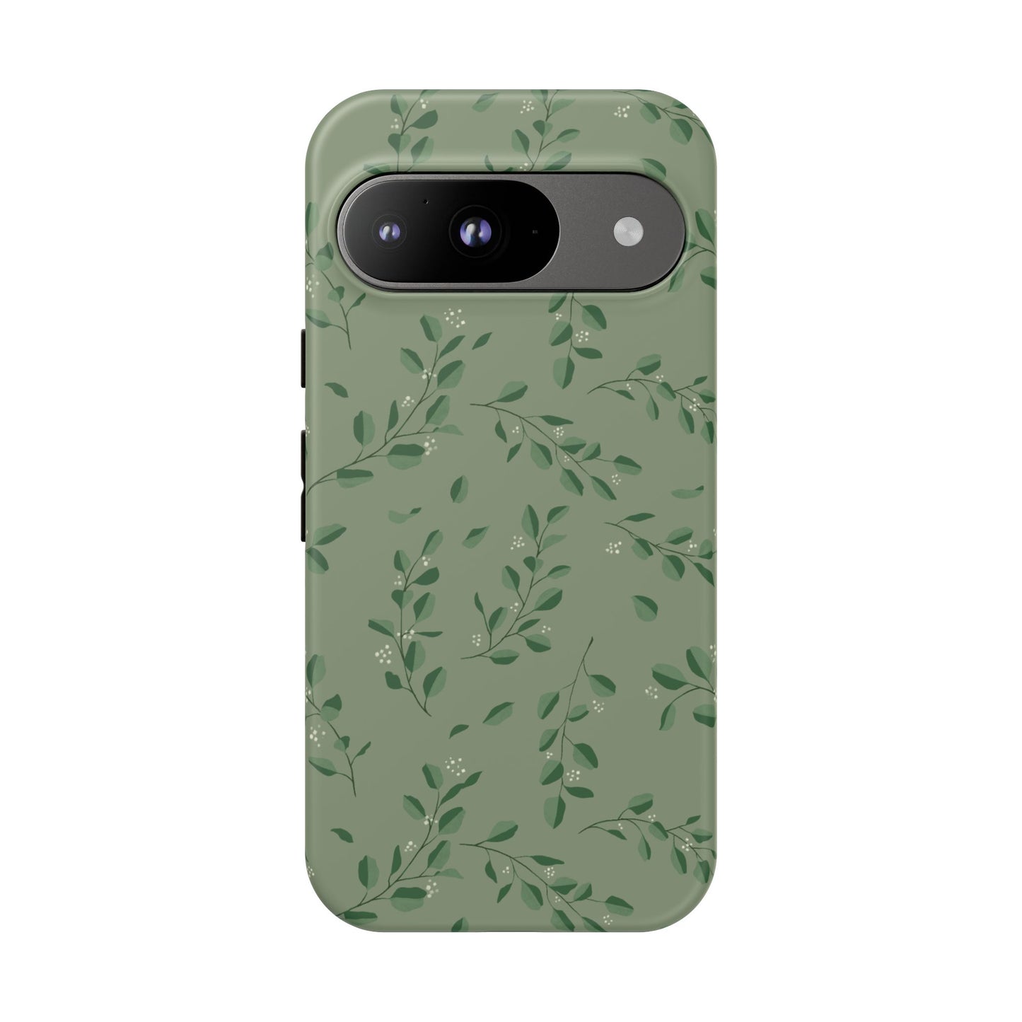Floral Phone Case — Olive Green Botanical iPhone Cover