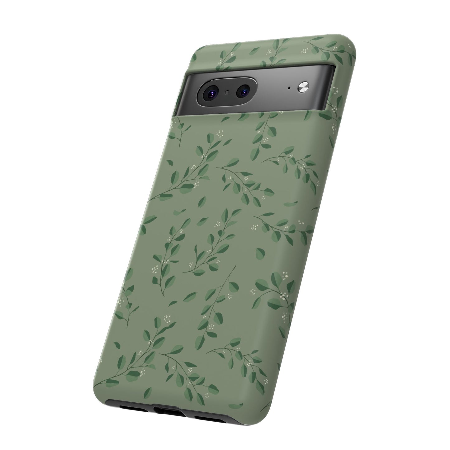Floral Phone Case — Olive Green Botanical iPhone Cover
