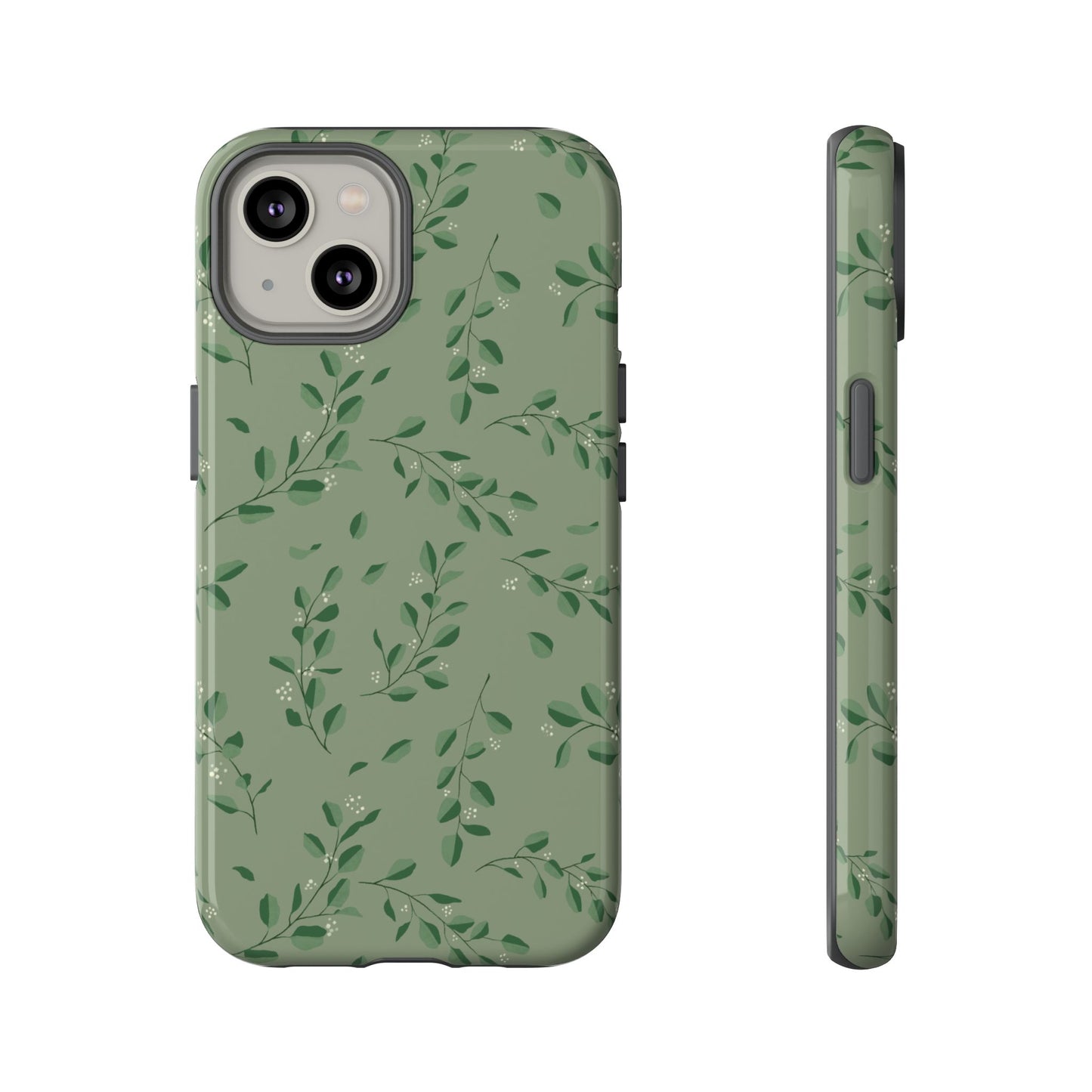 Floral Phone Case — Olive Green Botanical iPhone Cover