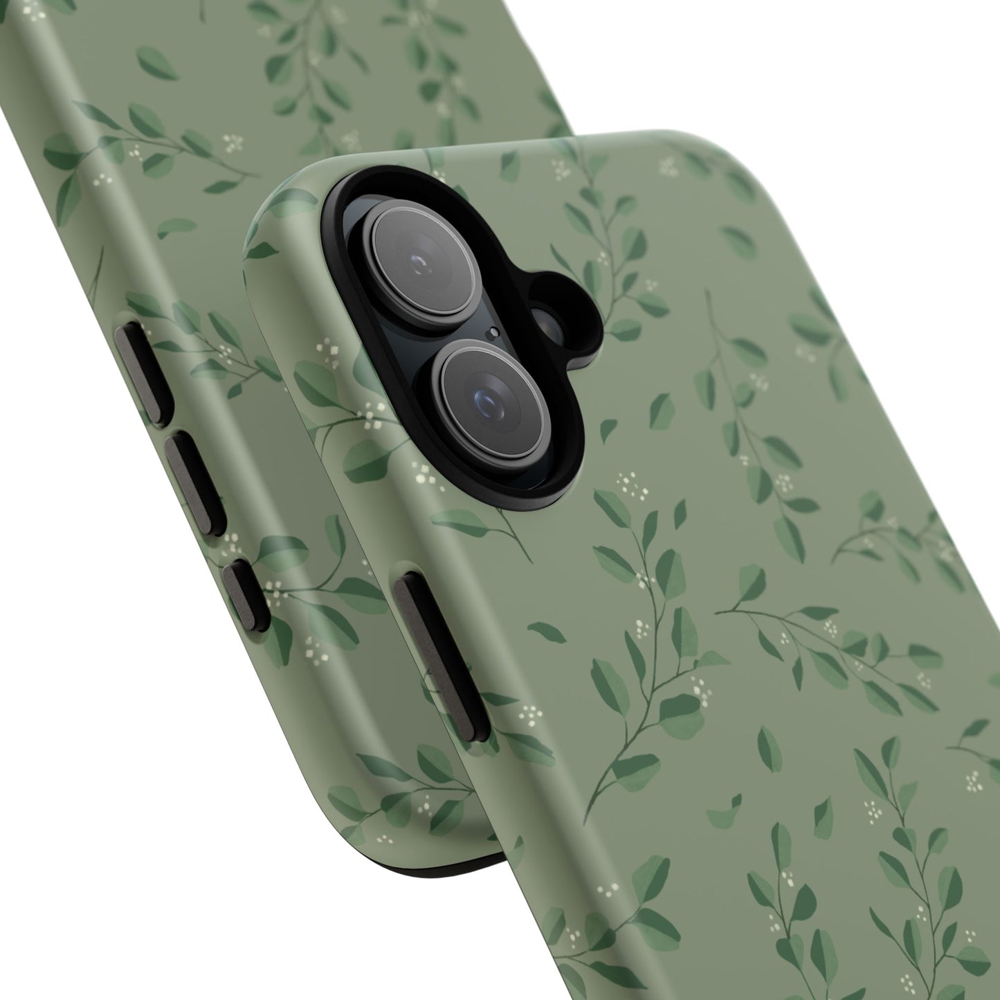 Floral Phone Case — Olive Green Botanical iPhone Cover