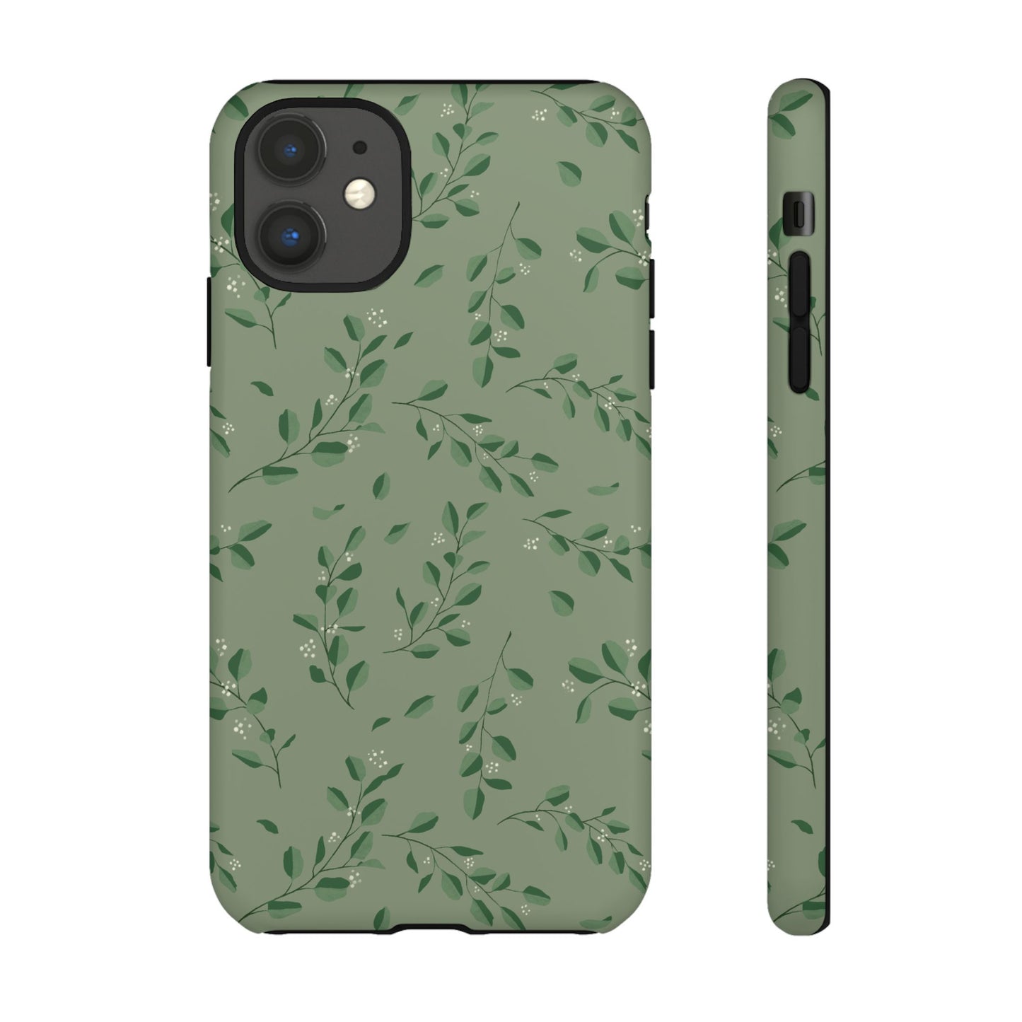 Floral Phone Case — Olive Green Botanical iPhone Cover