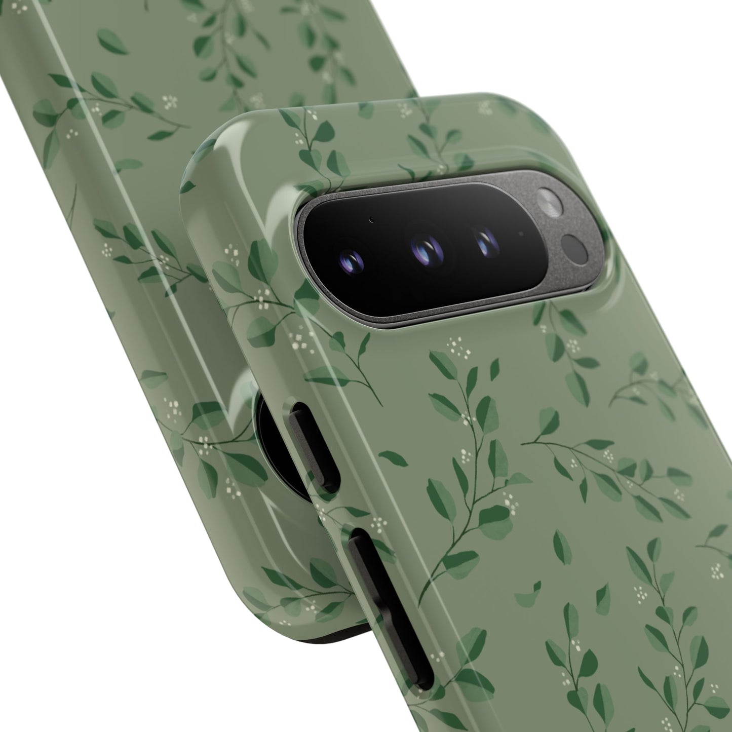 Floral Phone Case — Olive Green Botanical iPhone Cover
