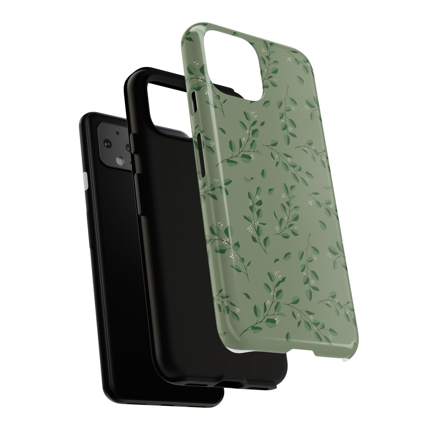 Floral Phone Case — Olive Green Botanical iPhone Cover