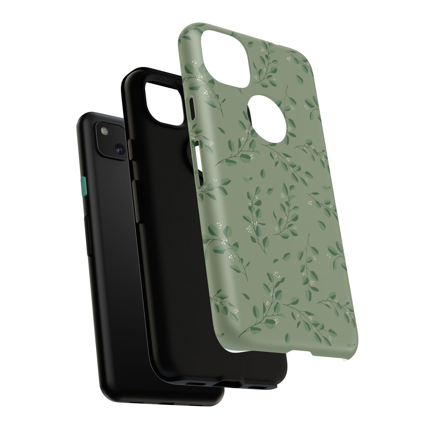 Floral Phone Case — Olive Green Botanical iPhone Cover
