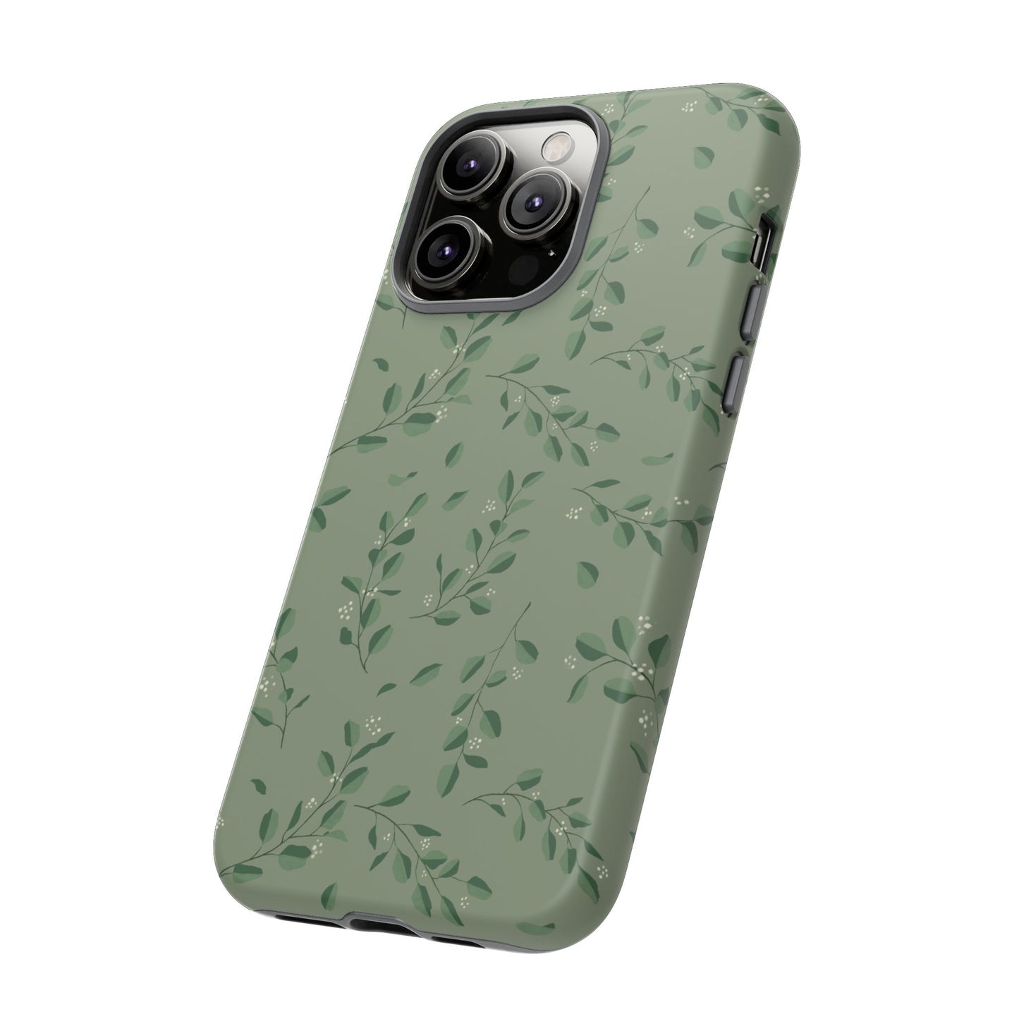 Floral Phone Case — Olive Green Botanical iPhone Cover