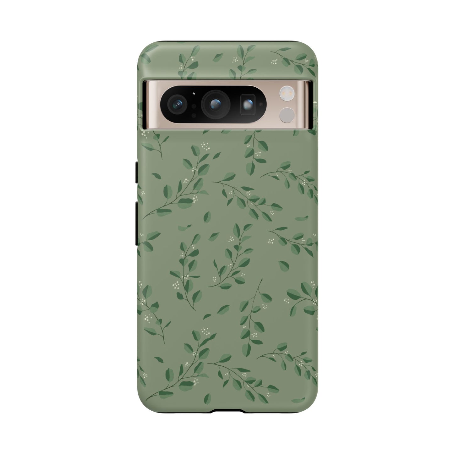 Floral Phone Case — Olive Green Botanical iPhone Cover