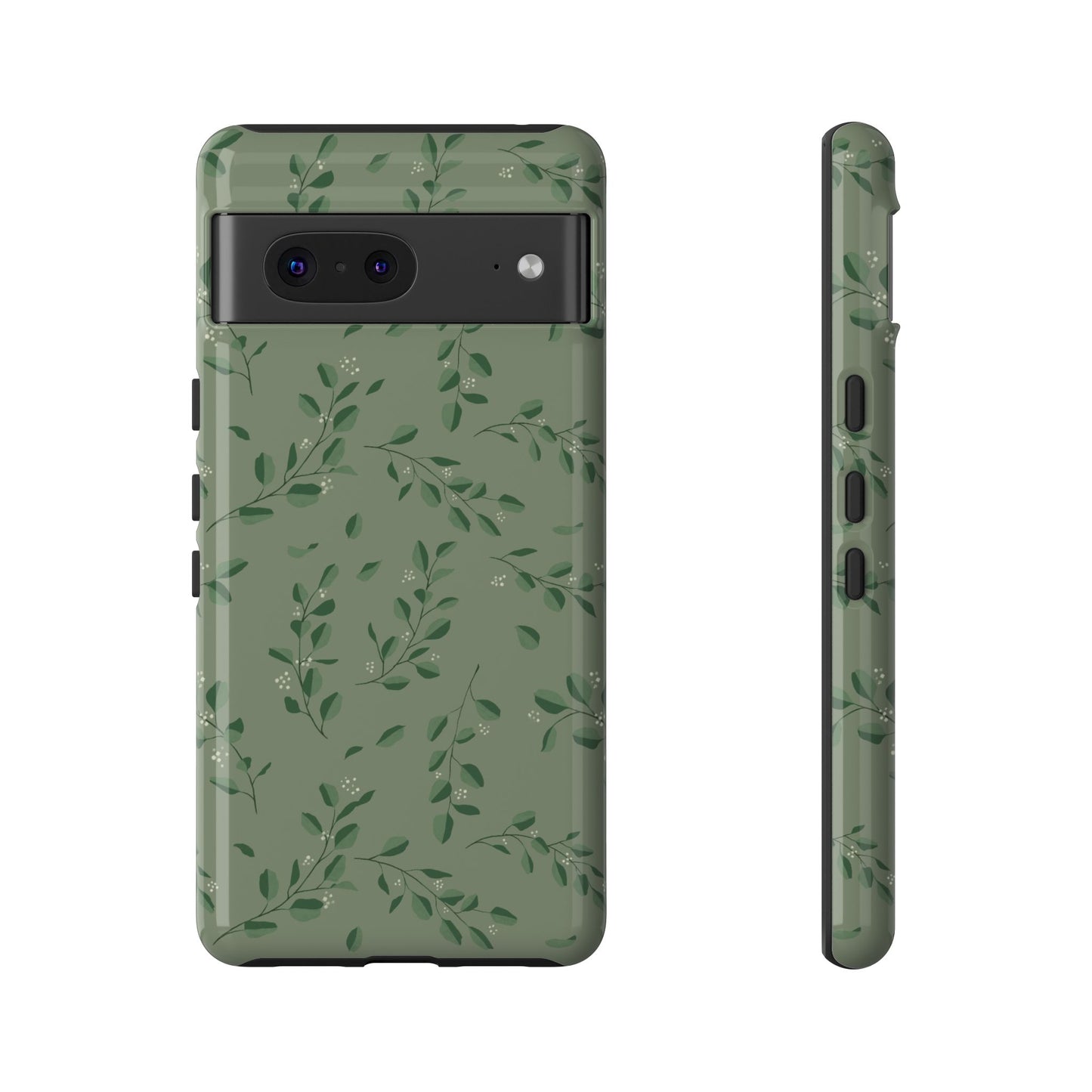 Floral Phone Case — Olive Green Botanical iPhone Cover