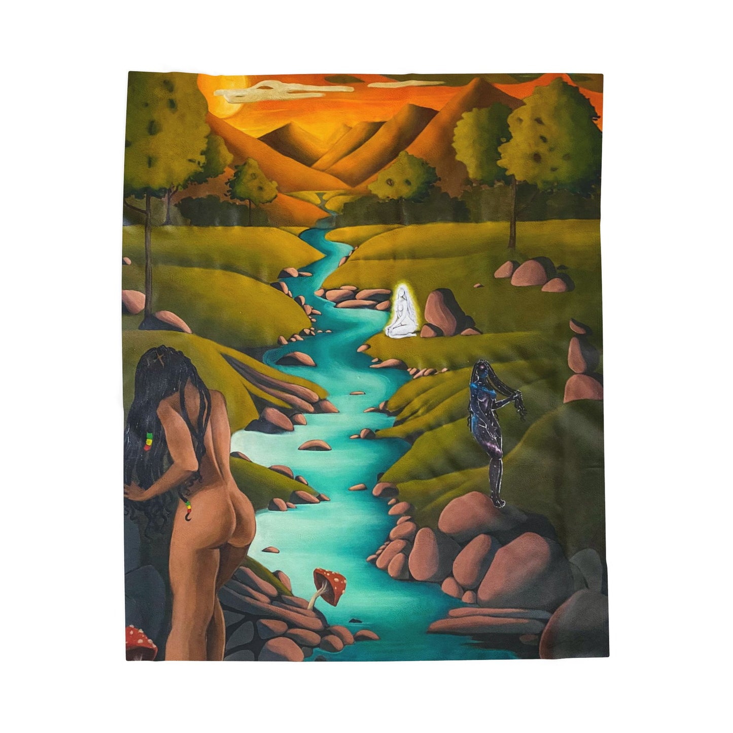 333 Plush Blanket — Dreamy Forest Landscape Throw