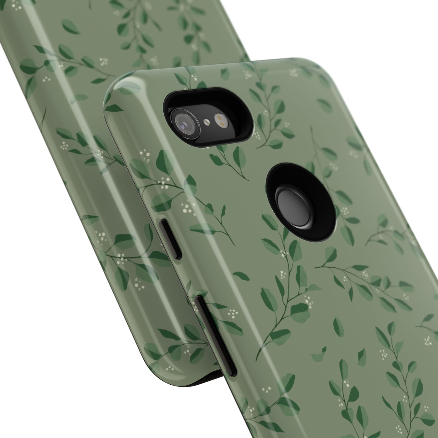 Floral Phone Case — Olive Green Botanical iPhone Cover