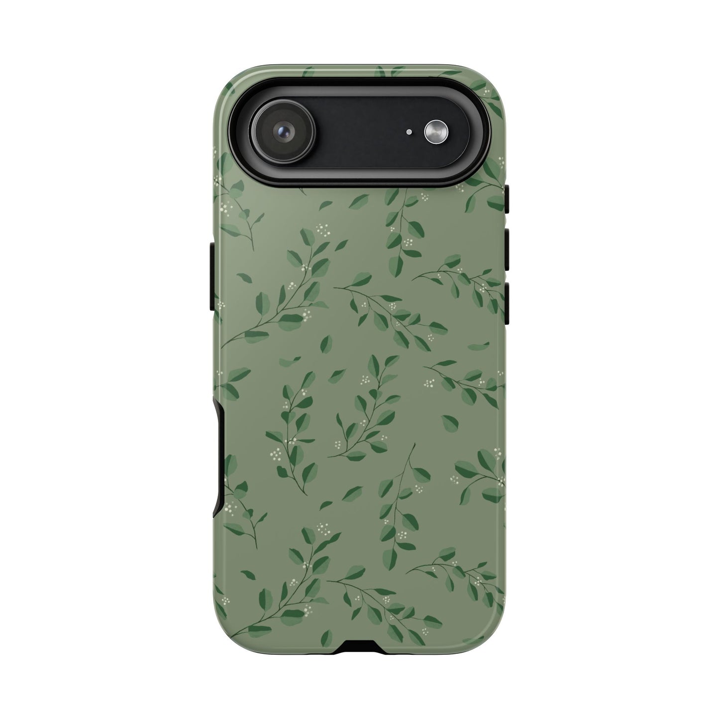 Floral Phone Case — Olive Green Botanical iPhone Cover