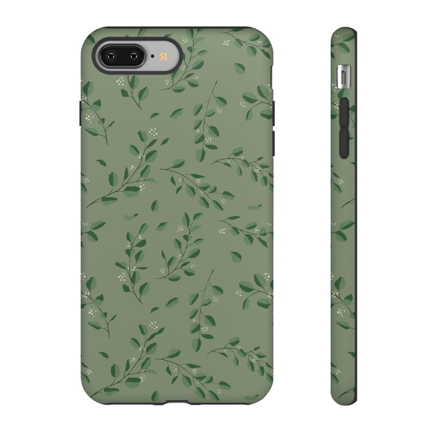 Floral Phone Case — Olive Green Botanical iPhone Cover