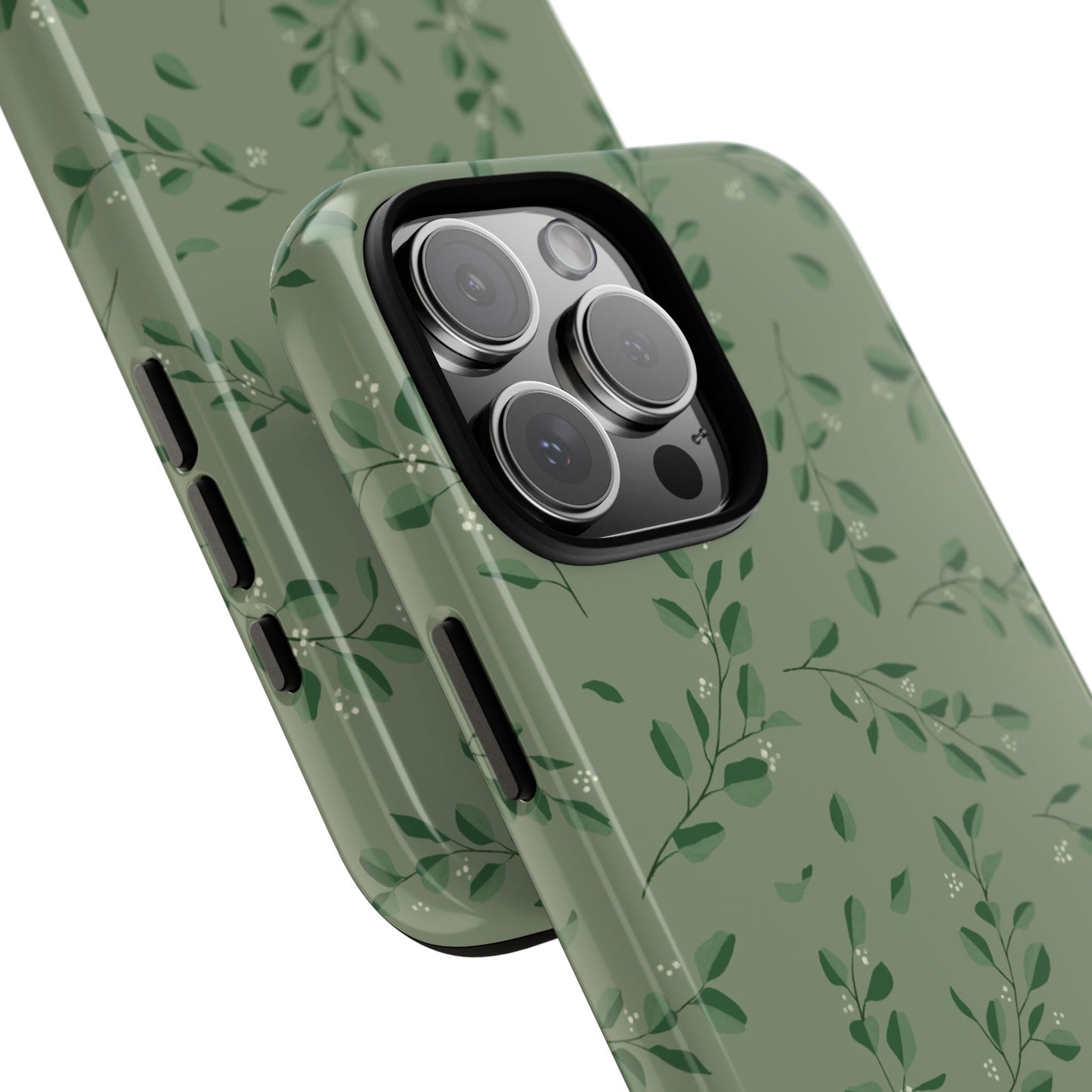 Floral Phone Case — Olive Green Botanical iPhone Cover