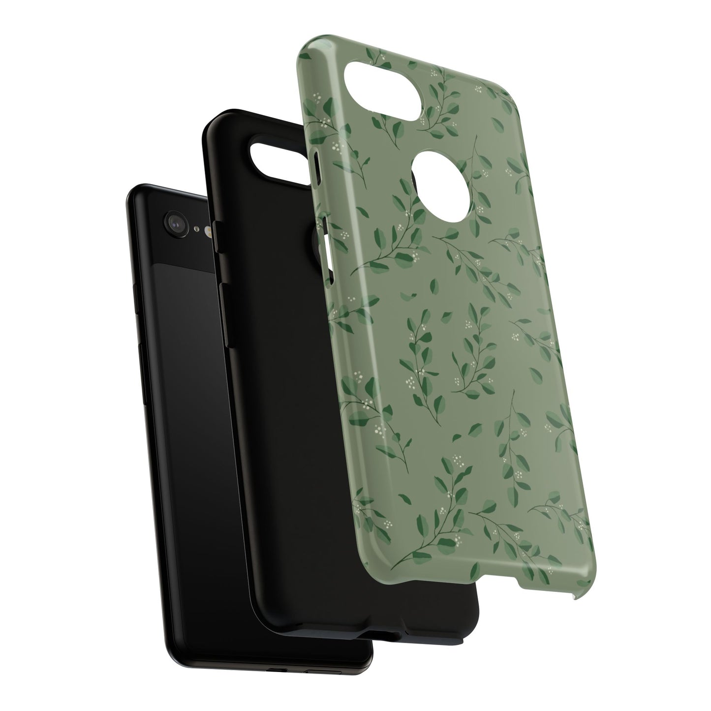 Floral Phone Case — Olive Green Botanical iPhone Cover