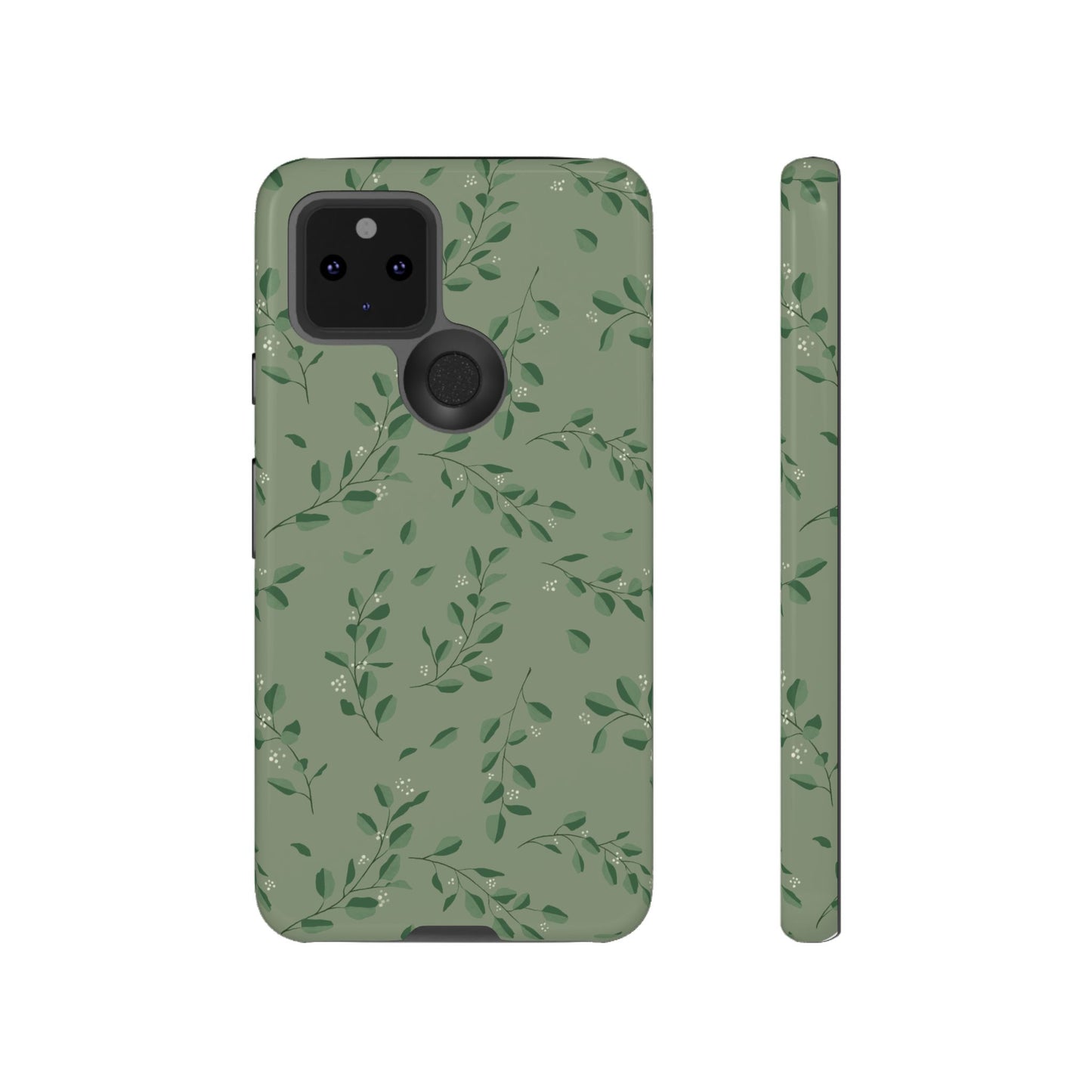 Floral Phone Case — Olive Green Botanical iPhone Cover