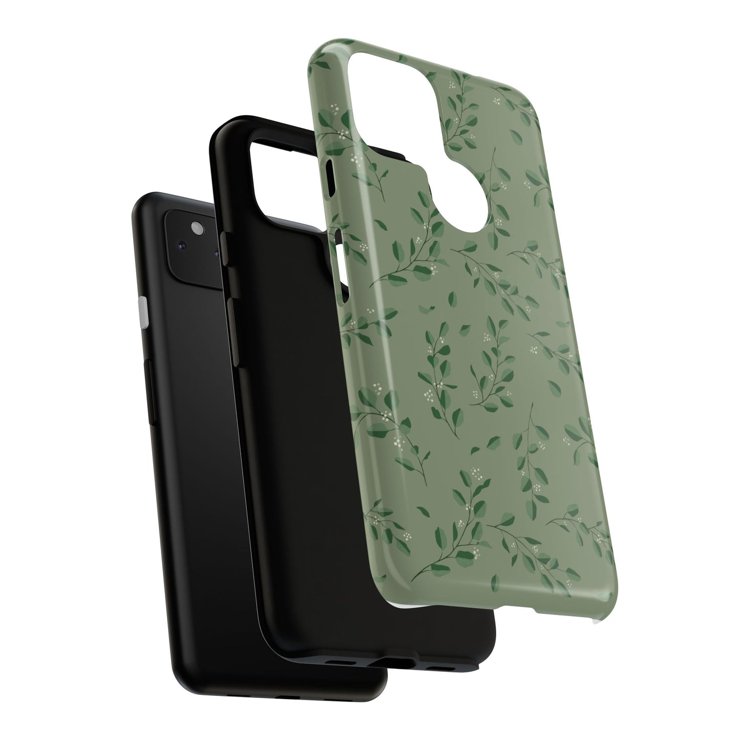 Floral Phone Case — Olive Green Botanical iPhone Cover