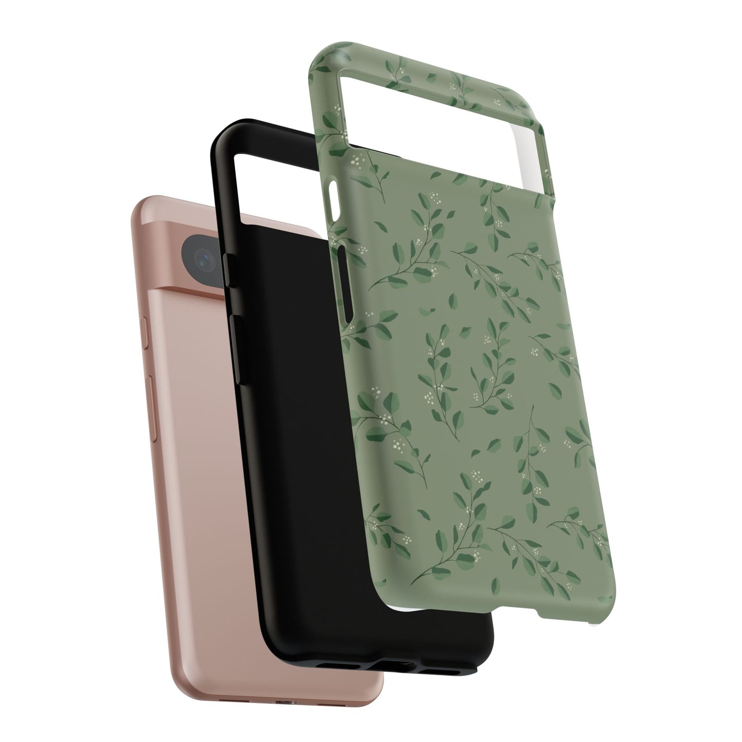Floral Phone Case — Olive Green Botanical iPhone Cover